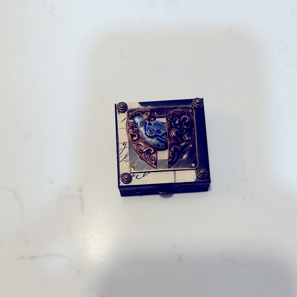 Bird and Heart Trinket or Pill Box
